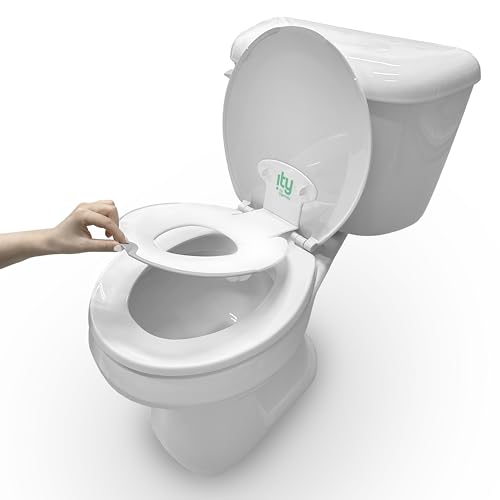 Ingenuity: ity by Ingenuity - Asiento para ir al baño, 2 unidades, color blanco, fácil de instalar y quitar, asiento de entrenamiento para ir al baño que se fija al asiento de inodoro de adultos