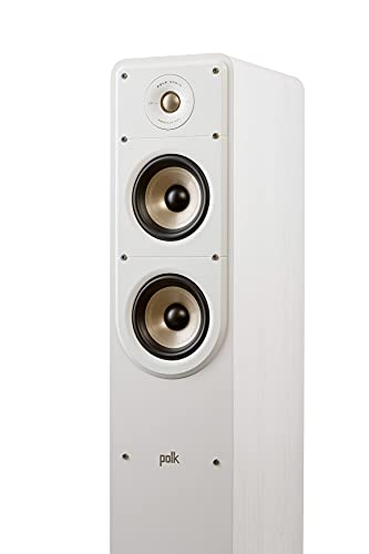 Polk Audio Signature Elite ES50 - Altavoz de Torre pequeña, Color Blanco