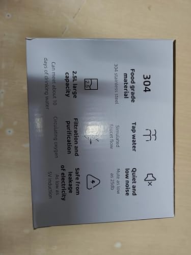 Fuente de Agua para Mascotas Joric Acero Inoxidable Dispensador Automático 2.5 l Super Silencioso para Gatos