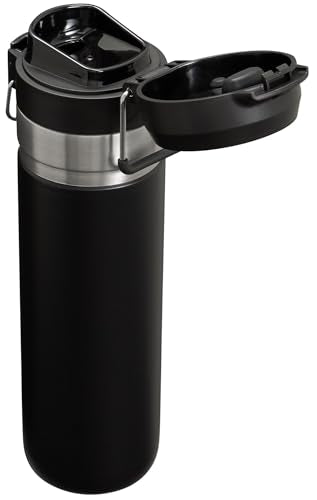 Botella de Agua Stanley Negro Quick Flip GO Acero Inoxidable 24 Onzas