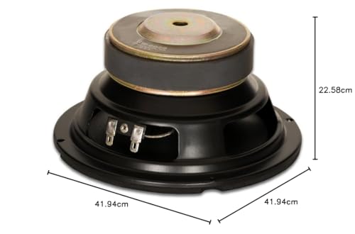 Goldwood Sound GW-6028 - Woofer de Goma de 6.5 Pulgadas, 170 W, 8 Ohm, Altavoz de Repuesto, Color Negro