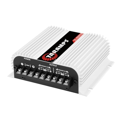 Amplificador de Audio Taramp's TS400X4 Negro Rango Completo 2 Ohmios 4 Canales 400 W Clase D para Auto