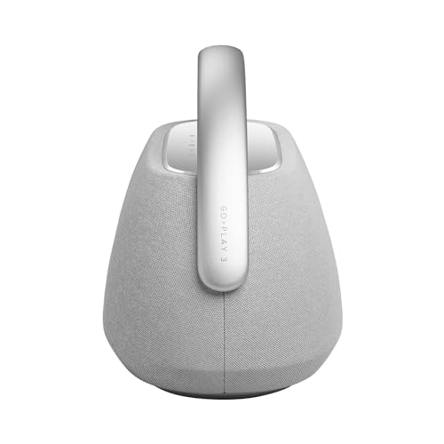 Harman Kardon Go + Play 3 Bocina Inalámbrica Bluetooth, 160W de Potencia, Reproducción 8 Horas, Micrófonos Duales - Gris