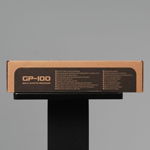 Pedal de Efectos de Guitarra VALETON Negro con 140 Efectos Integrados y 198 Presets para Hombre