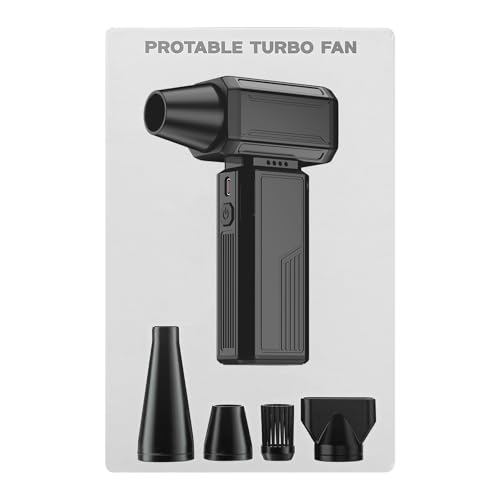 Plumero eléctrico de aire comprimido, ventilador de aire de alta velocidad de 33.0000 rpm, mini jet inalámbrico recargable para computadora, coche, teclado y limpieza de polvo para exteriores en casa