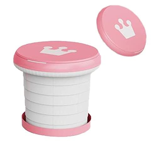 SunnySmile - Orinal de viaje para niños pequeños, inodoro portátil y plegable, se aplica al asiento de emergencia para automóvil, campamento, al aire última intervensión, interior (rosa, grande)