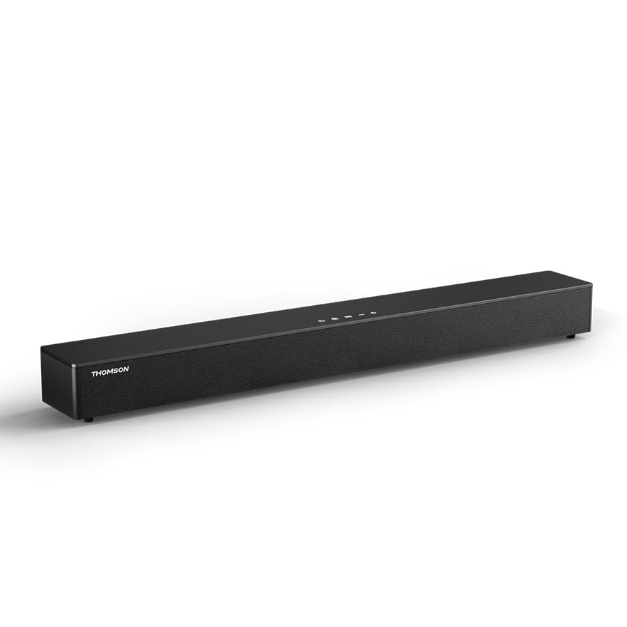 Barra de Sonido Bluetooth THOMSON Negro con Altavoz Bass Reflex para TV y Cine en Casa