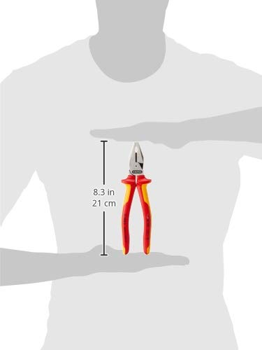 KNIPEX - Alicates de combinación de alto apalancamiento, aislados, cobre