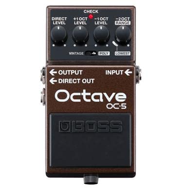 BOSS Oc-5 - Pedal de efecto octava para guitarra y bajo con modos vintage y poli