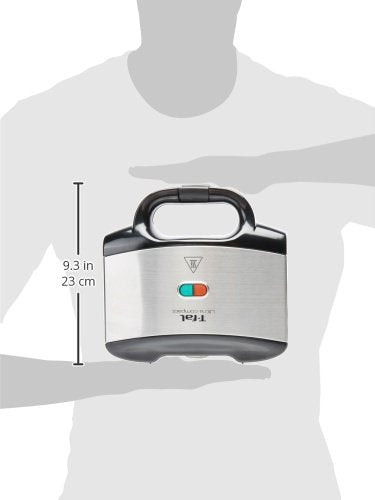 Sandwichera T-fal Ultra Compact Acero Inoxidable Antiadherente con Luz LED