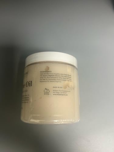 MAJESTIC PURE Tea Tree Body and Foot Scrub - Strong Shield against Fungus - Best Exfoliating Cleanser for Skin - Natural Help Against Acne and Callus - Promotes Healthy Foot - 12 oz
