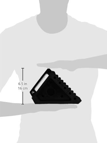 Calza de Rueda MaxxHaul Negra de Goma Maciza 8 x 4 x 6 Pulgadas 2 Unidades