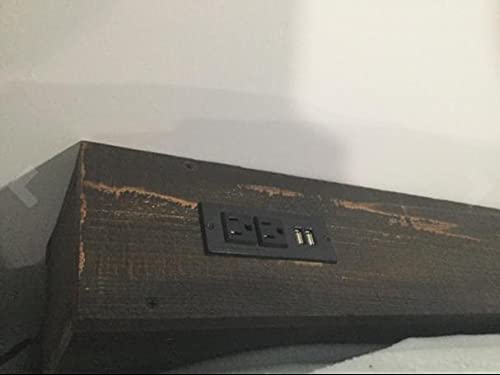 4 LEAF Regleta Empotrada con USB Tira de Alimentación Multicontacto Enchufe 2 Tomas 2 USB Cable Extensión 2 Metros Montaje para Mesa Sofá Gabinete Nightstand Nergo