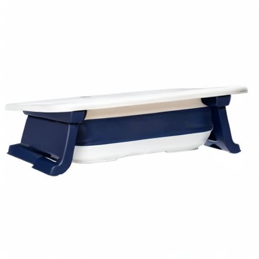 Bañera Plegable PAPU BABY Azul con Cojín para Bebés y Niños Pequeños