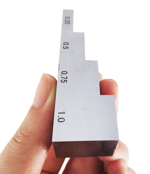 Bloque De Calibración De Medidor De Espesor Ultrasónico 0.25 0.5 0.75 1 Para Espesor Y Linealidad En Pruebas NDT Con Acero 1018