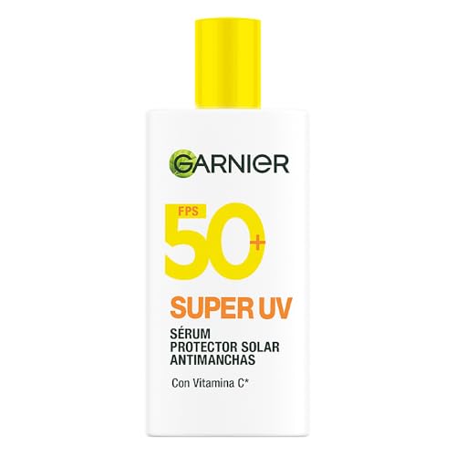 Garnier Super UV Protector Solar Facial Fluido Anti Oleosidad 40ml | Vitamina C, Textura Invisible