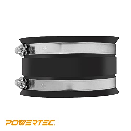 Manga Flexible POWERTEC 70149 para Control de Polvo 4 Pulgadas con Abrazaderas