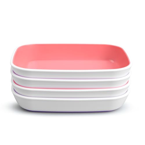 Platos para Niños Munchkin Splash Rosa Morado Set de 4