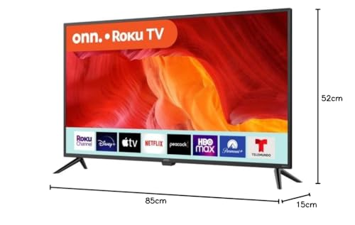 Pantalla LED Smart TV HD 39" onn Reacondicionado Compatible con Netflix Hulu Prime Video