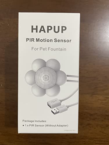 HAPUP Sensor de fuente de gato, sensor de movimiento, fuente de agua para gato, parada de arranque automático, sensor de fuente de agua para mascotas, sensor externo USB CC 5 V 1 A, detector de ahorro de energía, accesorio universal inteligente