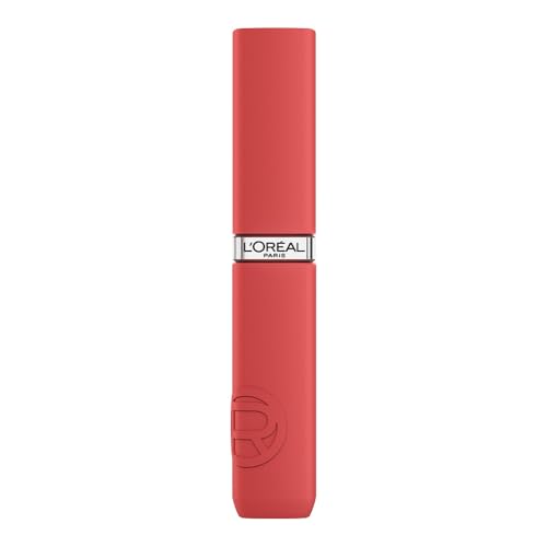 L'Oréal Paris, Infallible Matte Resistance Nudes, Labial Líquido Mate Larga Duración 16hr, Color Intenso con Ácido Hialurónico, Tono Crush Alert 645, 5ml