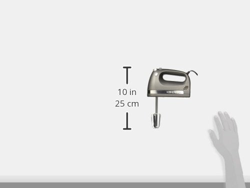 Chefman, Batidora de Mano, 5 Velocidades, Turbo Power, Mezcla, Bate y Amasa, Aspas de Acero Inoxidable, Diseño Ergonómico que te dara versatilidad en la cocina, Gris