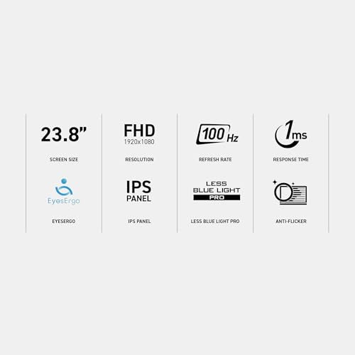 MSI IPS FHD de 24 Pulgadas (1920 x 1080) no Deslumbrante con Bisel súper Estrecho 100HZ 1ms 16:9 con Soporte de inclinación (Pro MP243XW)