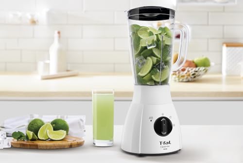 Licuadora T-fal Optimix 2 Velocidades, Blanca,Vaso Plastico 2L, 4 Cuchillas Zelkrom, LN2771MX