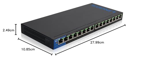 Linksys Business 16-Port Network Switch (Unmanaged Gigabit Ethernet Switch/16-Port PoE Switch)