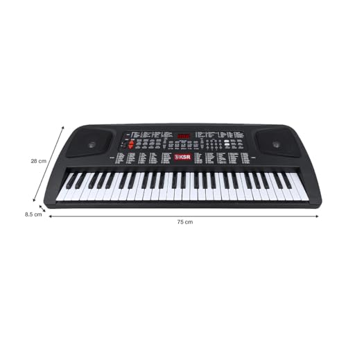 Teclado Musical Kaiser Negro 54 Teclas 100 Tonos Función Grabar Audio