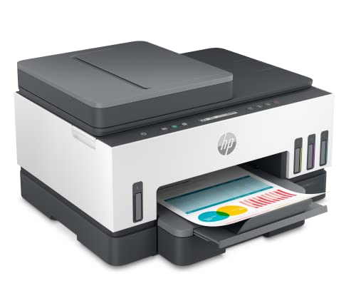 HP Impresora Multifuncional Smart Tank 750, Tinta Continua, Color, Wi-Fi, USB, Bluetooth, Dúplex (Doble Cara) & ADF Alimentador Automático, Impresión, escaneo, copiado (6UU47A)