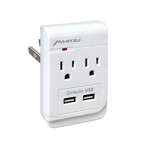 Multicontacto Mitzu Blanco con USB y Supresor de Picos