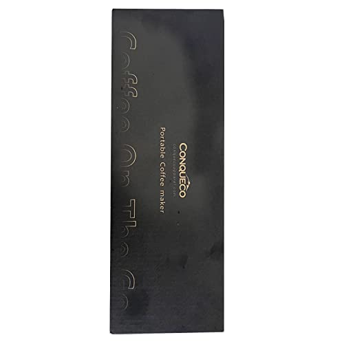 CONQUECO Cafetera Portátil con Cápsula de Espresso - 12V Máquina de Café Electrica con Batería - para Coche Camión y Viajes - Compatible con Cápsulas Originales Nespresso y Cápsula L'or（marrón）