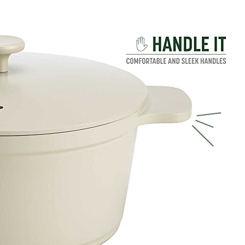 Goodful - Olla todo en uno, antiadherente de revestimiento múltiple, horno holandés fundido de alto rendimiento con tapa a juego, estante para asar y volteador, hecha sin PFOA, utensilios de cocina
