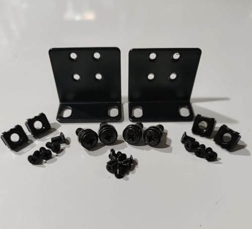 RW RoutersWholesale Rack Mount Kit Compatible with Many 17.3" Wide Buffalo Tech, Cisco, DELL, D-Link, Linksys, NETGEAR, and TRENDnet Products