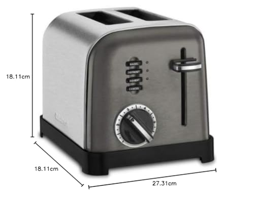 Cuisinart CPT-160BKS Metal Classic Toaster, 2-Slice, Black Stainless