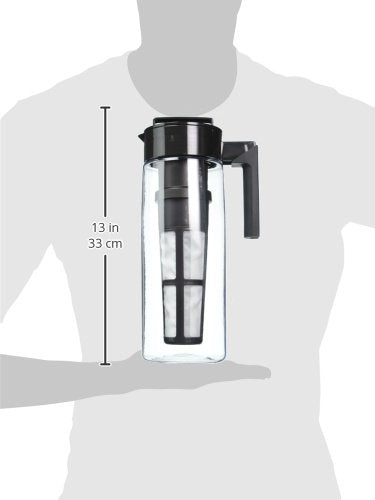 Cafetera Takeya Negro con Cierre Hermético y Mango de Silicona