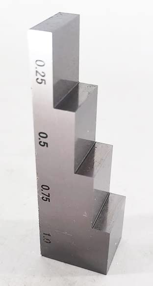 Bloque De Calibración De Medidor De Espesor Ultrasónico 0.25 0.5 0.75 1 Para Espesor Y Linealidad En Pruebas NDT Con Acero 1018