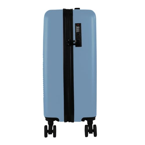 Bagiau Maleta de viaje carry on 20" rígida con 8 ruedas y candado integrado - Color azul pastel