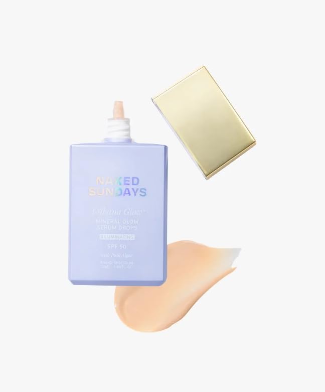 Naked Sundays Cabanaglow Spf50 Gotas De Suero Mineral Glow - Iluminador, 1.67 Fl Oz