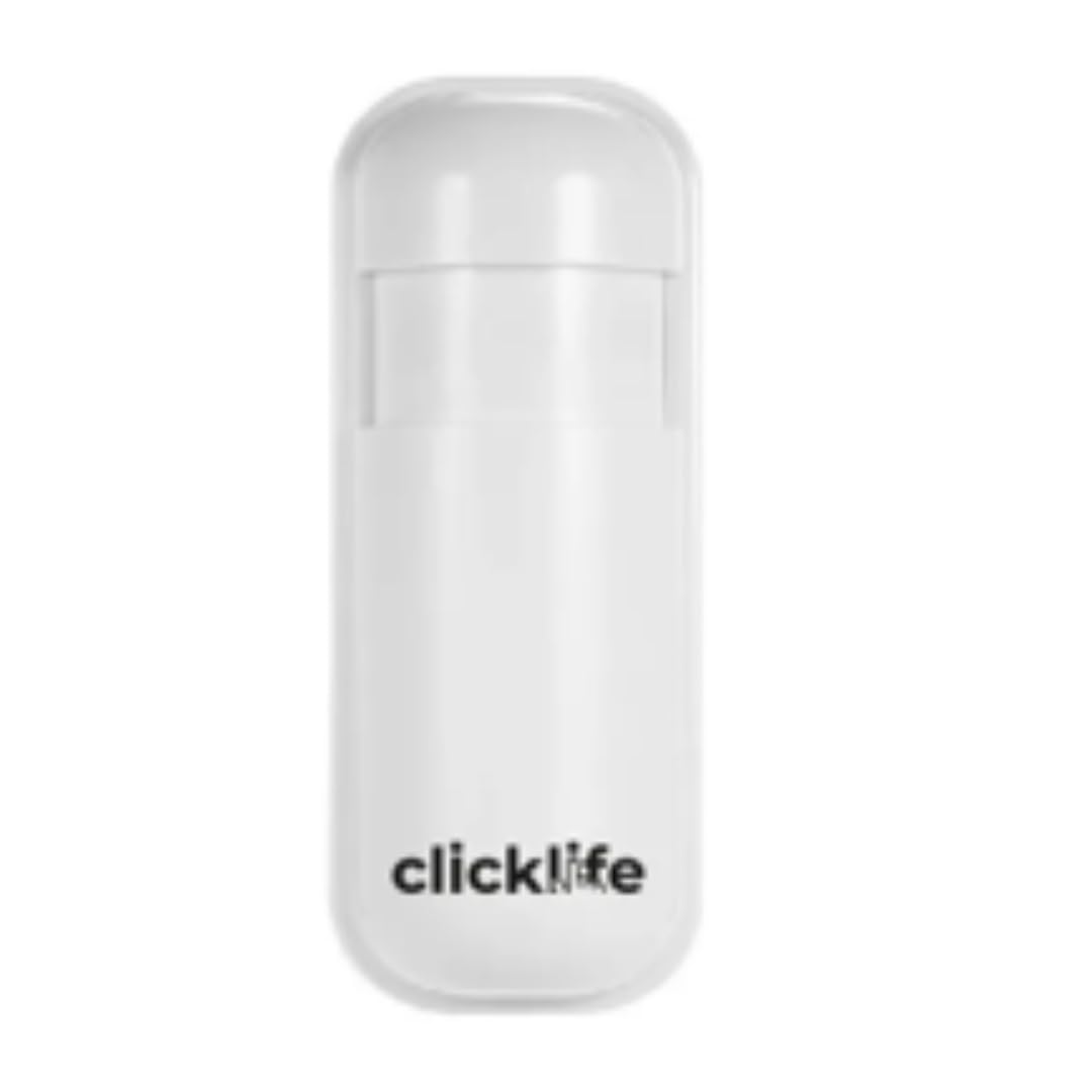 Clicklife Sensor Movimiento Inalámbrico Alarma Frecuencia 433 MHz 2 Piezas | Detección Amplia 110° | Tecnología Infrarroja Día y Noche | Bajo Consumo Energético | Fácil Instalación y Compatible