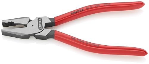 KNIPEX Tools - Alicates combinados de alto apalancamiento (201180), 7.25