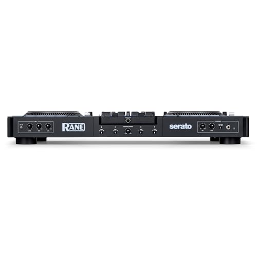 Controlador DJ Rane Performer Negro Motorizado 4 Canales con Platos 7" Displays Faders Precision Feel Stems FX Avanzado Serato DJ Pro