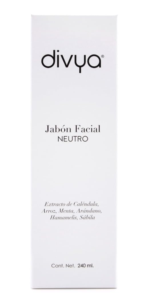 DIVYA | Jabón Limpiador Facial,Limpia, Hidrata y Suaviza,con Aloe Vera, Apto para Todo Tipo de Piel, 240 ml
