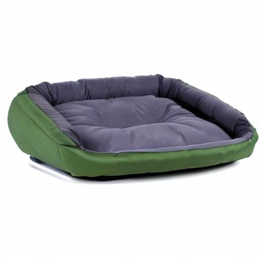Cama para Perro Hills Verde Gris Resistente y Confortable con Relleno Suave