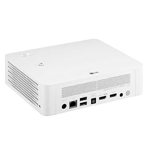LG Proyector PF610P CineBeam, hasta 120'', LED RGBB, 1000 lúmenes, Full HD 1920 1080, HDR10 150.000:1, Smart Home Teatro portatil, Video, Disney+, Youtube, Apple TV yWireless Mirroring with MiraCast