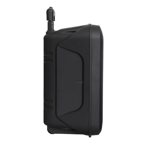 Bocina Bluetooth Tipo de 8 pulgdas con Luz Tipo Flama, KSR-Link, Recargable, Bluetooth, FM, USB, Micro SD, Micrófono Alámbrico, Trolley, Potencia de 20W RMS