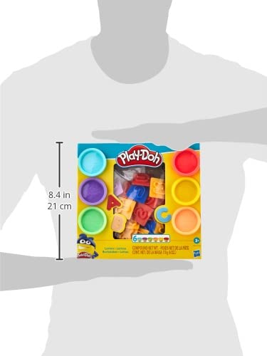 Set de Letras Play-Doh Brillantes con Accesorios y 6 Latas para Niños y Niñas