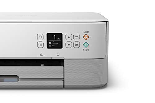 Canon PIXMA TS5320 Impresora inalámbrica Todo en uno, escáner, copiadora con AirPrint, Blanco, Funciona con Alexa
