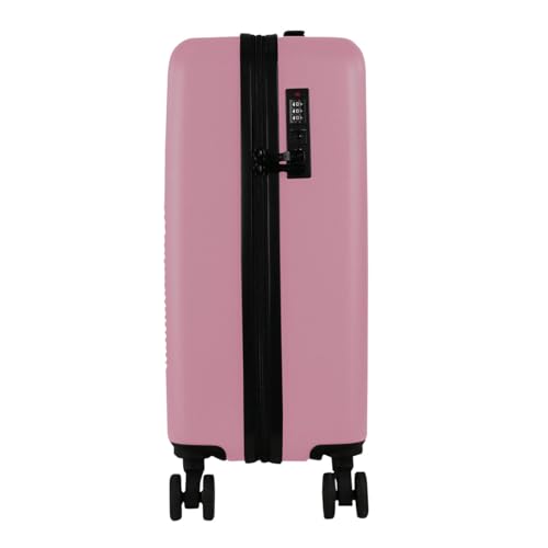 Bagiau Maleta de viaje carry on 20" rígida con 8 ruedas y candado integrado - Color rosa